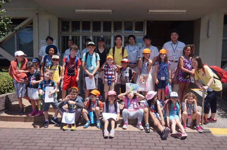 YBS elementary took a field trip to a water sewage plant center of Yokosuka city!